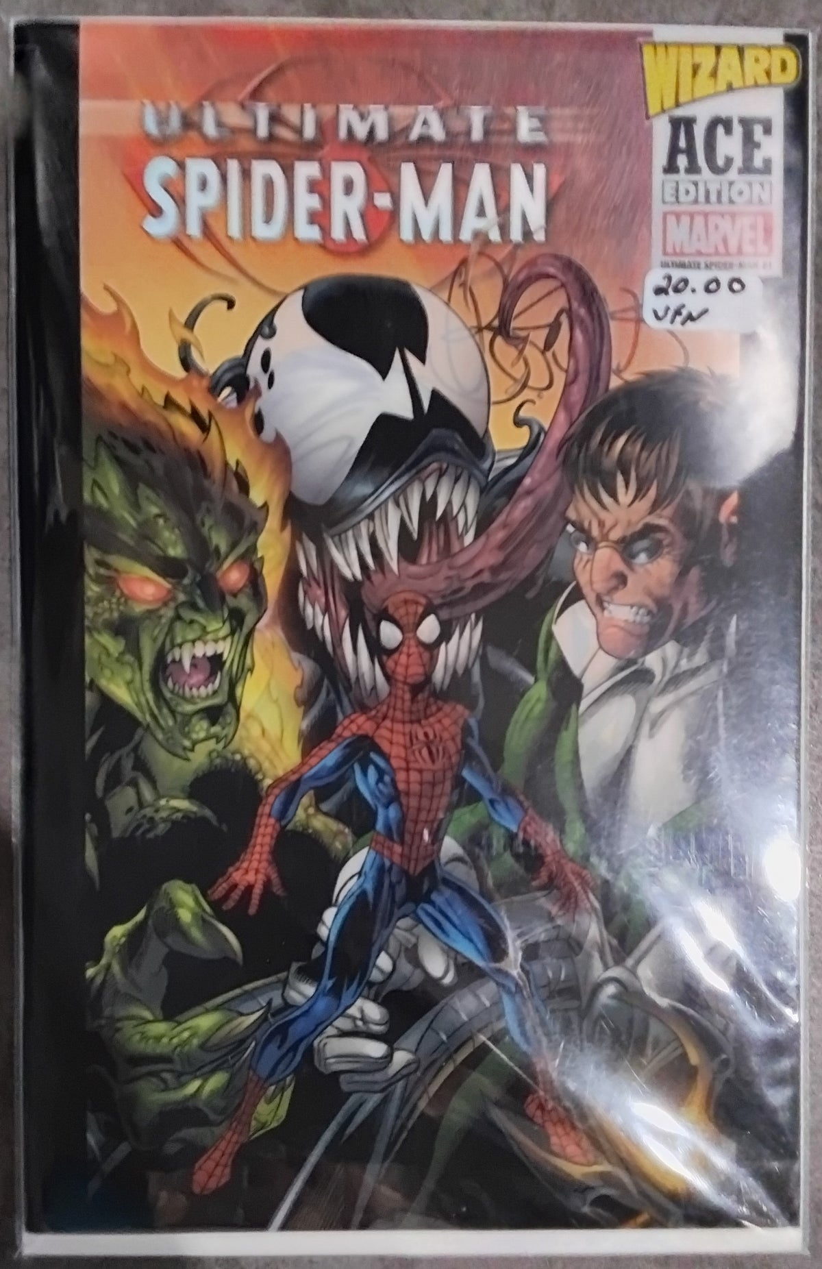 Wizard Ace Edition: Ultimate Spider-Man With Brian Michael Bendis Autograph With No Certificate Of Authenticity