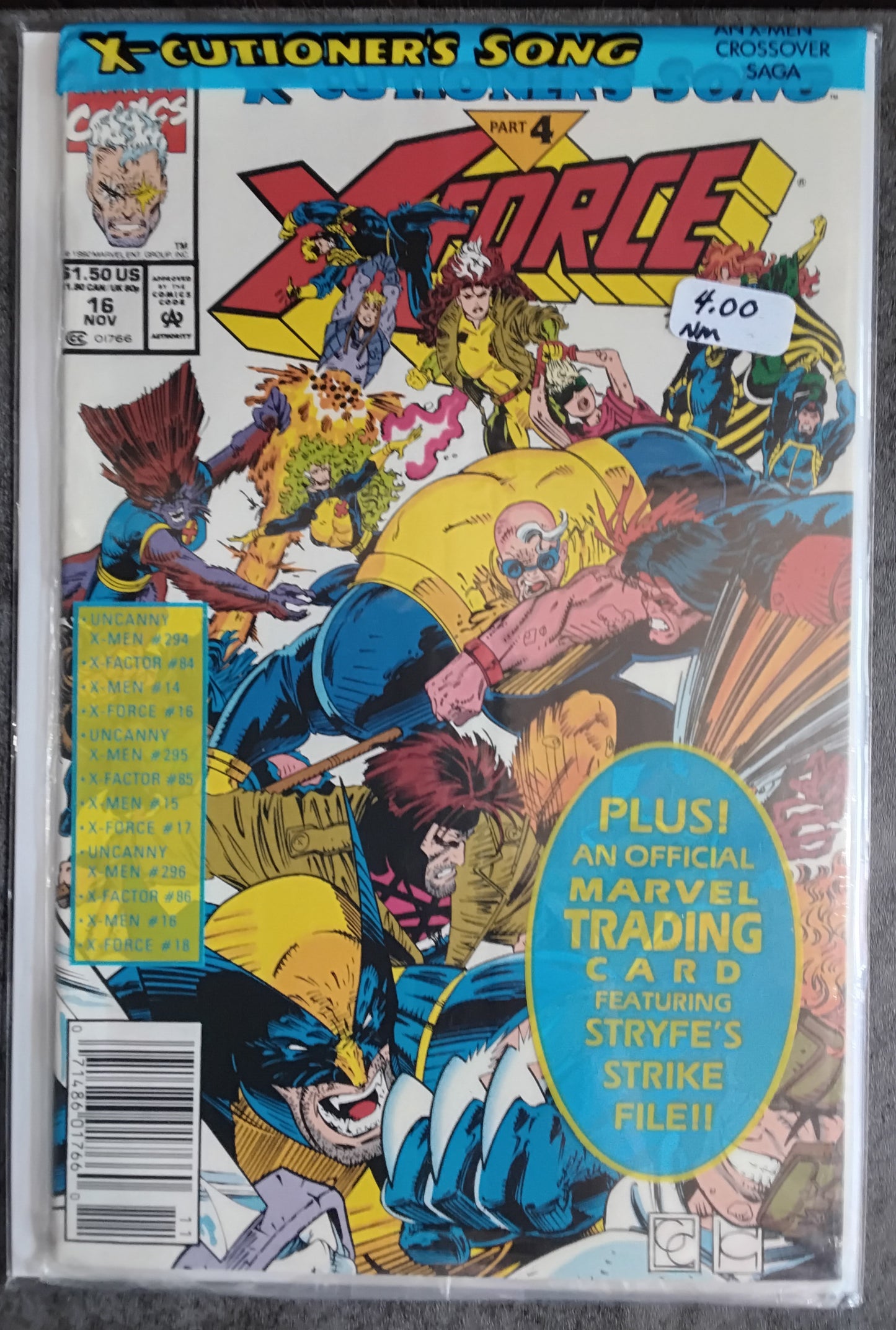 X-Force Vol1 #016 Newsstand Edition Poly-Bagged