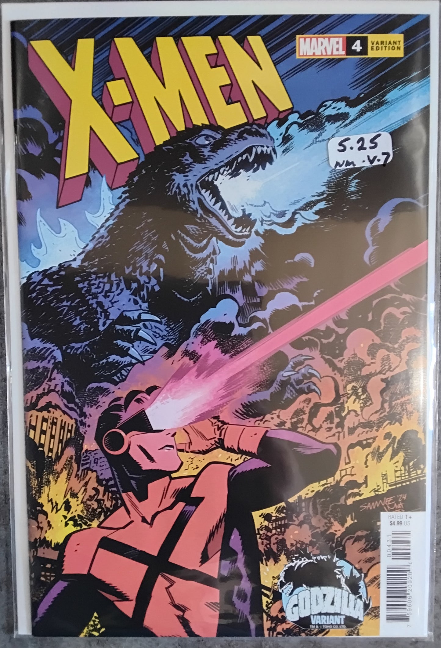 X-Men Vol 7 #04 Chris Samnee Godzilla Variant Cover